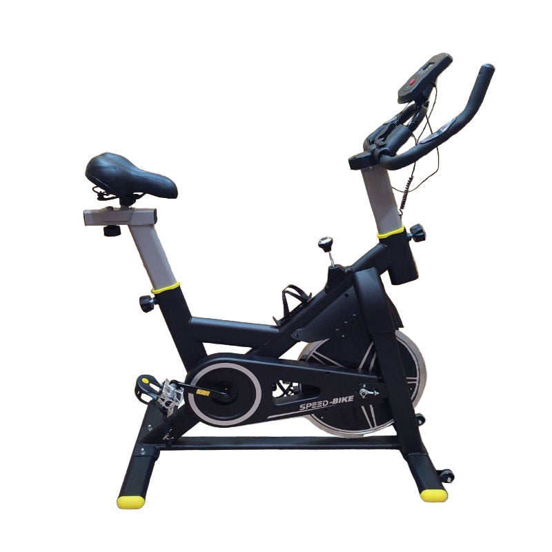 Bicicleta Spinning 10kg Flywheel Negro / Amarillo
