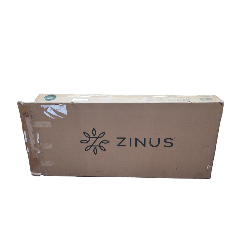 Base De Cama 1.5 Plazas Long Con Respaldo Zinus Cambril Gris 105x200cm