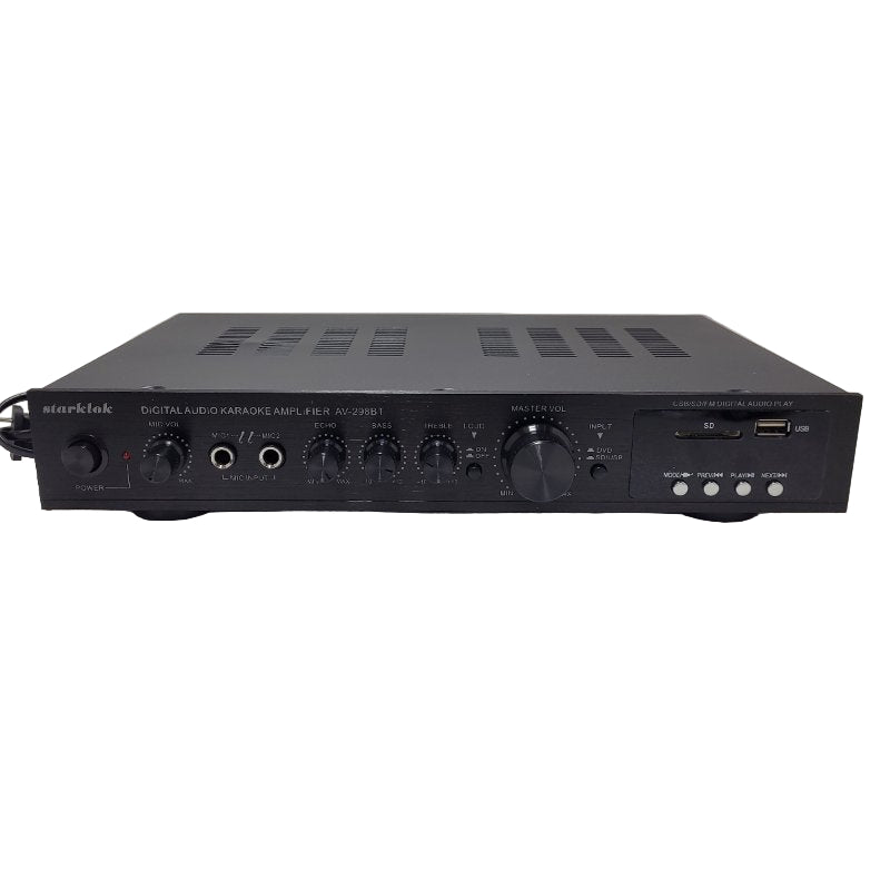 Amplificador Digital Audio Karaoke Starlock Av-298bt Negro