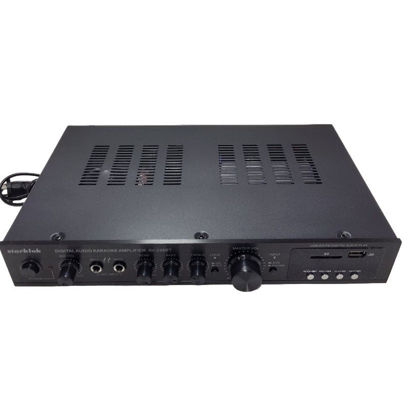 Amplificador Digital Audio Karaoke Starlock Av-298bt Negro