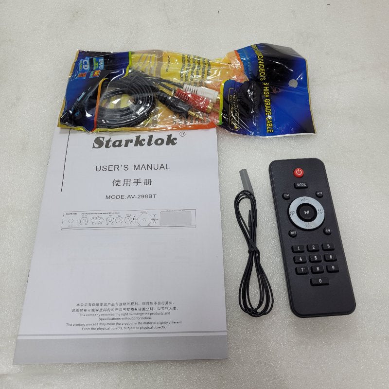 Amplificador Digital Audio Karaoke Starlock Av-298bt Negro