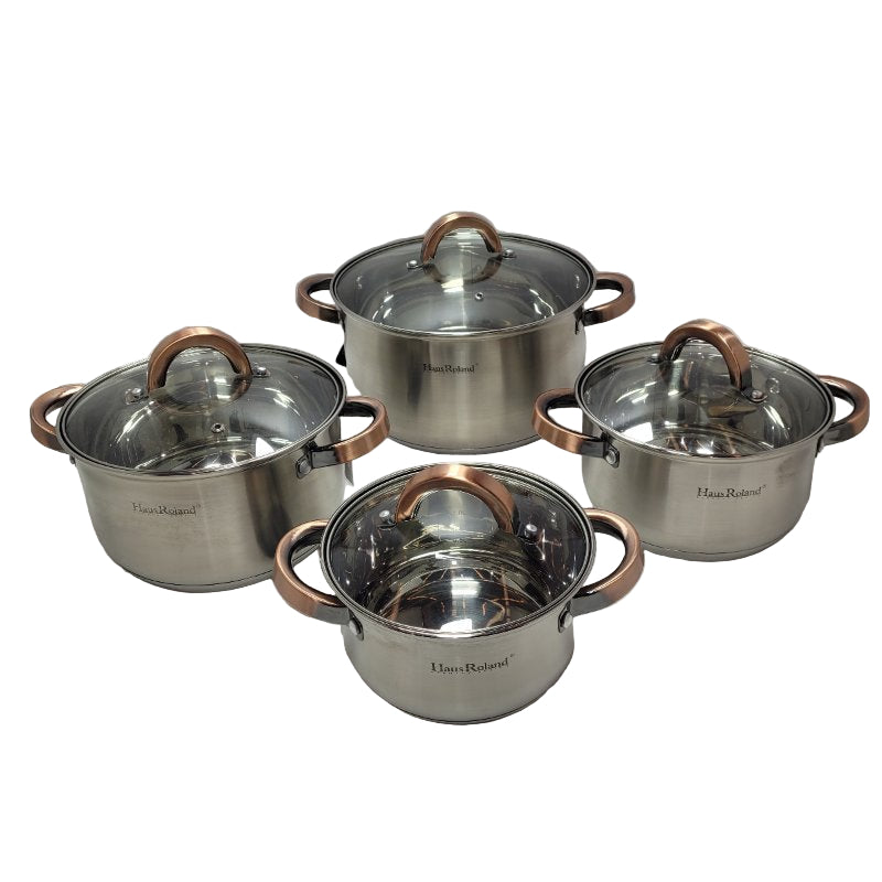 Bateria 8 Piezas Acero Inoxidable Haus Roland Berlin Hr133-2 Plateado