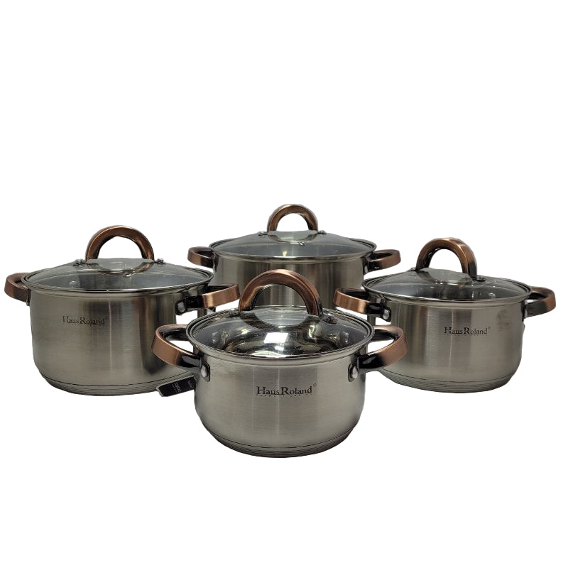 Bateria 8 Piezas Acero Inoxidable Haus Roland Berlin Hr133-2 Plateado