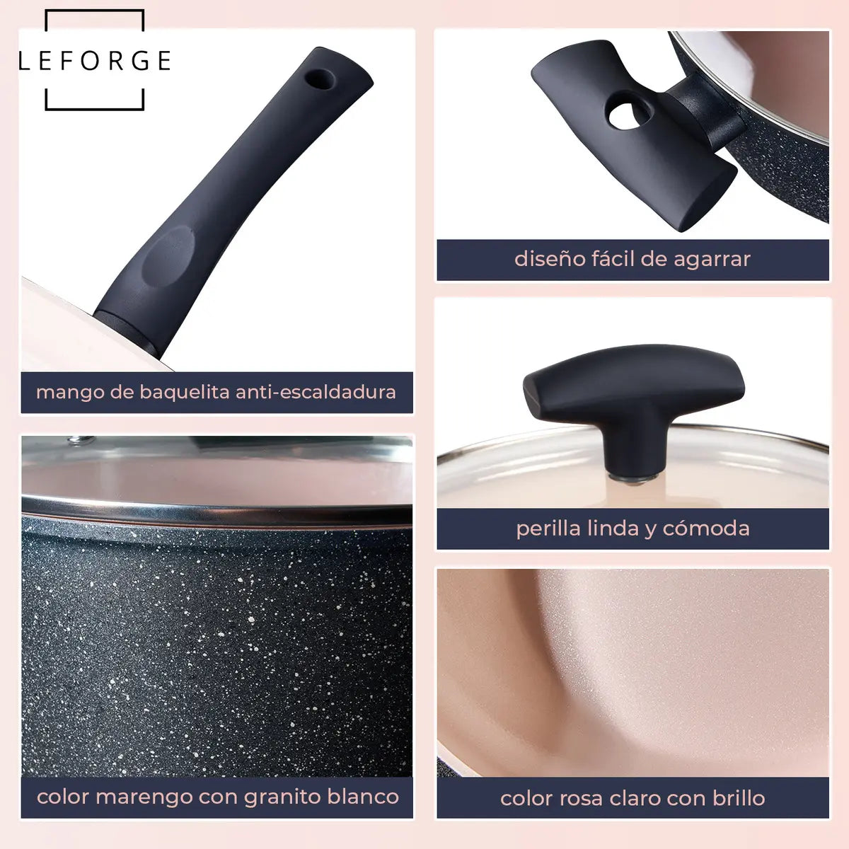Juego de Batería de Cocina Leforge RB60040 8 Piezas