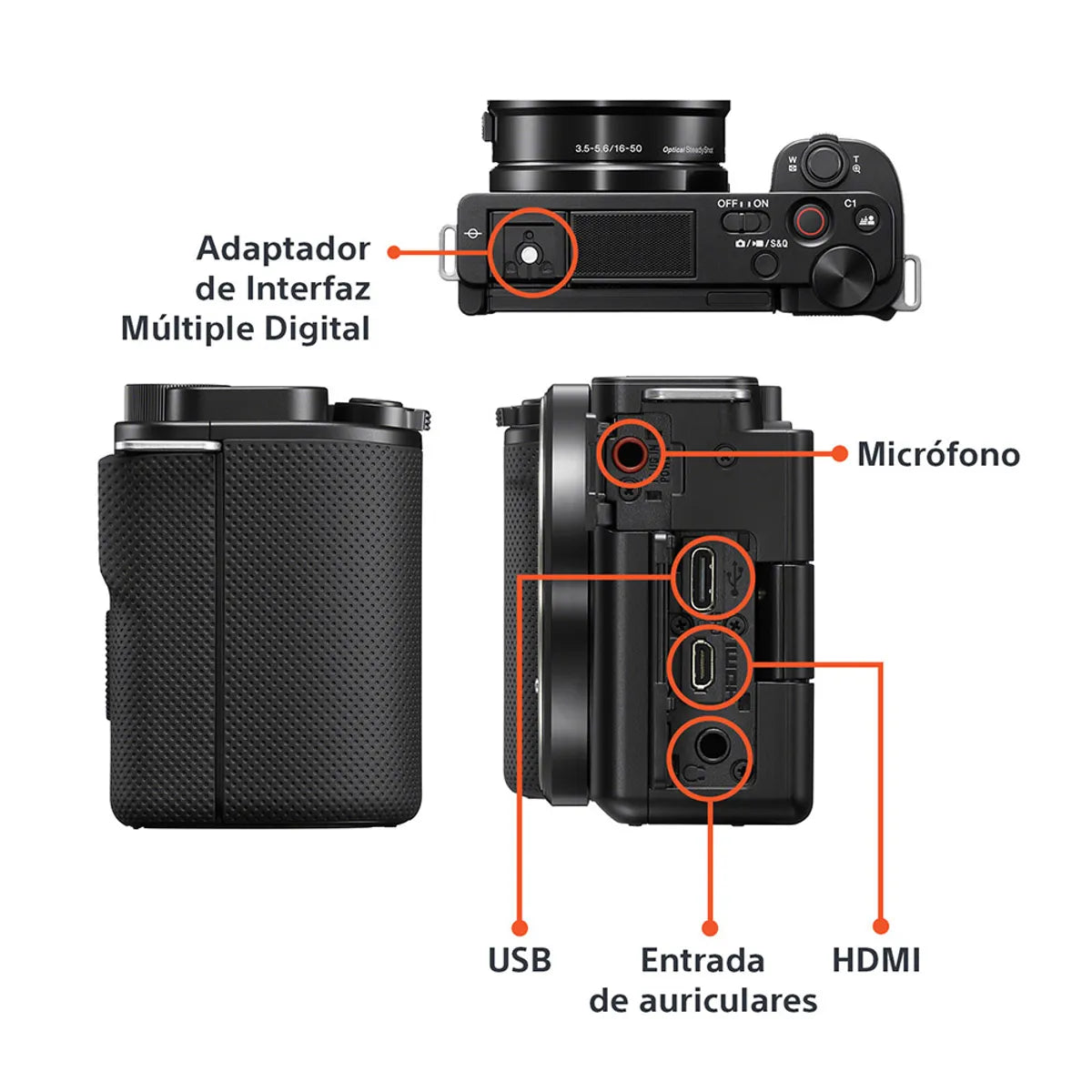 Cámara Sony ZV-E10/BQ Negro AC110V/240V