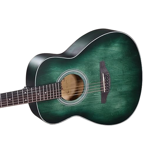 Guitarra Acústica Con Cutaway De 40 Pulgadas + Funda Winzz Af-H00lc Verde Oscuro