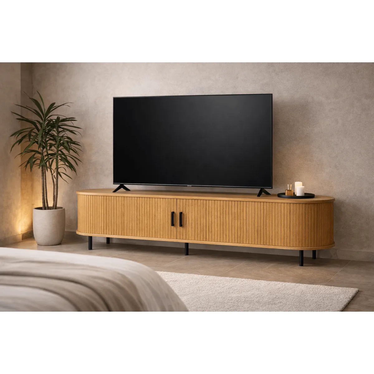 Rack TV SPACE HOME Oslo 180 cm Estilo Nórdico para TV 75–80”