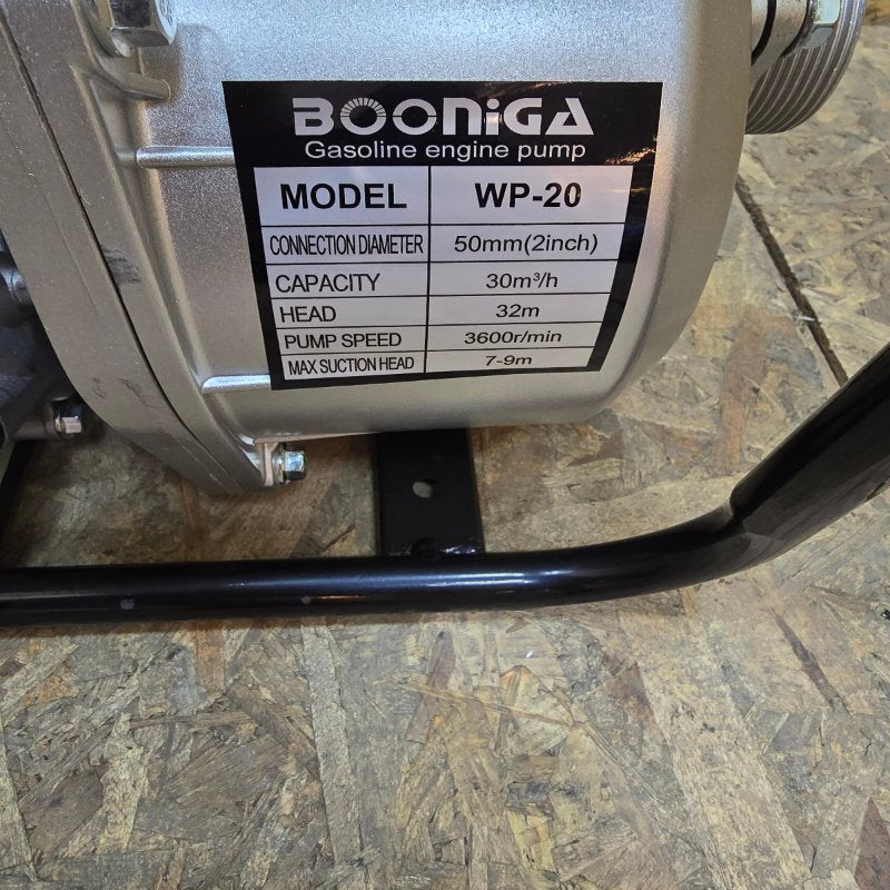 Bomba De Agua De Gasolina  7 Hp Booniga Wp-20 32 M