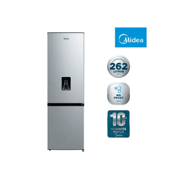 Refrigerador Midea MDRB380FGE50 262 Litros, Plateado