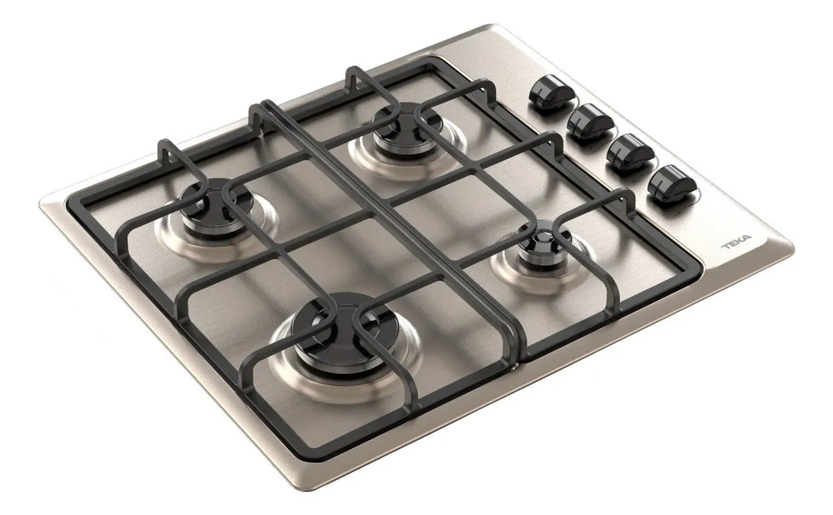 Encimera Teka Hlx 540  Kbboc Ix  A Gas 4 Quemadores Gris