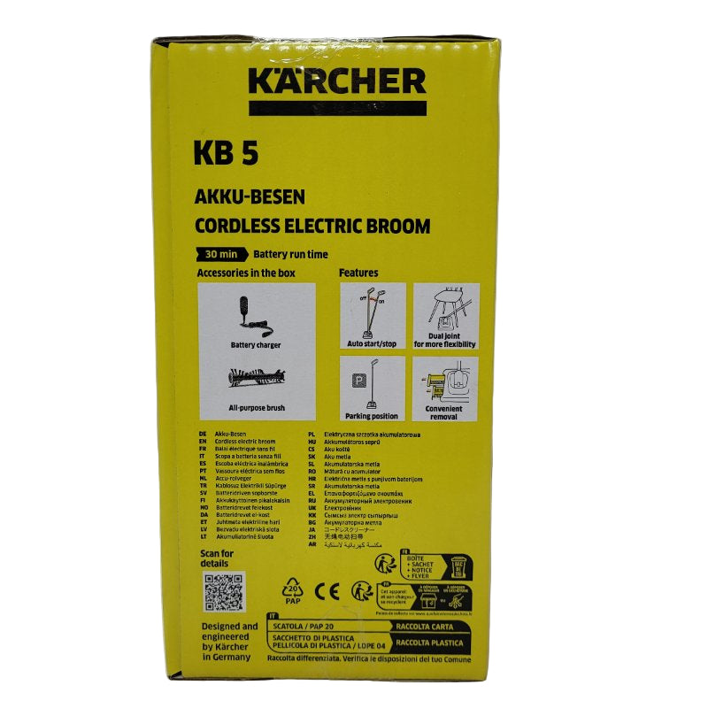 Escoba Electrica Inalambrica Karcher Kb5 Blanco