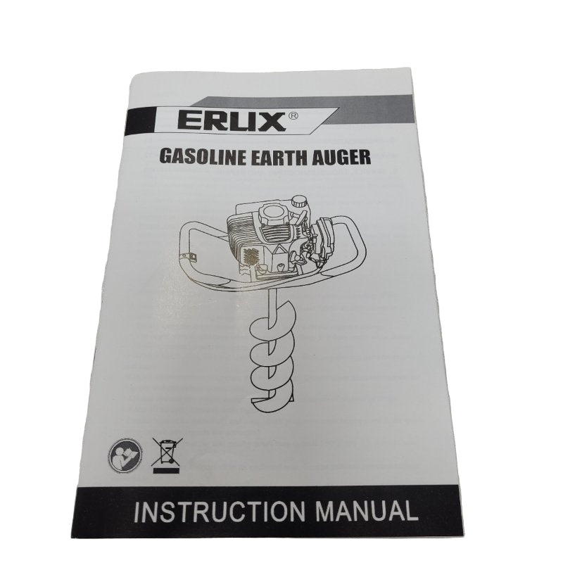 Motor Ahoyador De Tierra De Gasolina Erux Eu-630d Naranjo 63cc