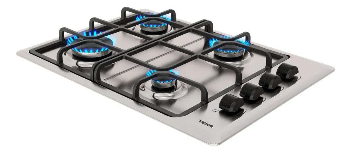 Encimera Teka Hlx 540  Kbboc Ix  A Gas 4 Quemadores Gris