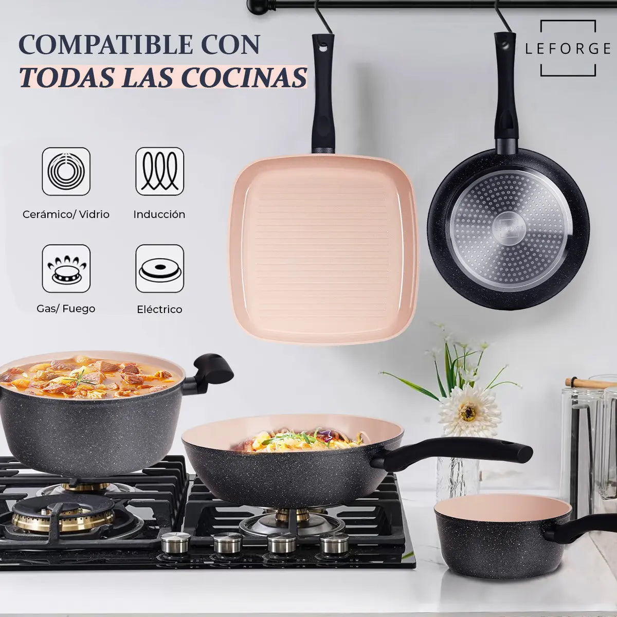 Juego de Batería de Cocina Leforge RB60040 8 Piezas