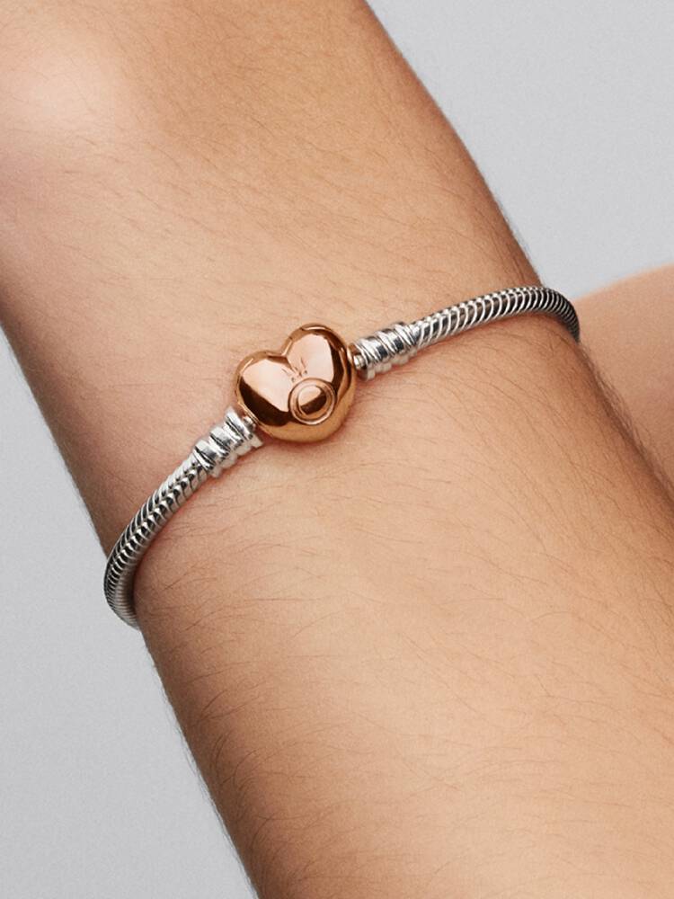 Brazalete Pandora Serpiente Corazón