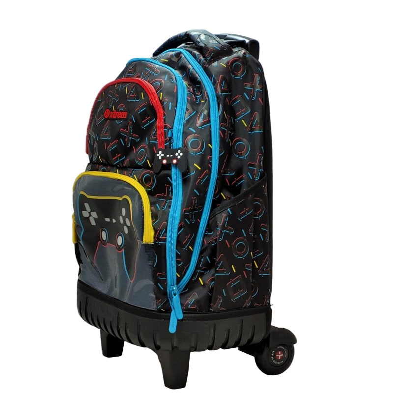 Mochila Con Ruedas Xtrem Cross 2.0 Trolley Gamer Negro