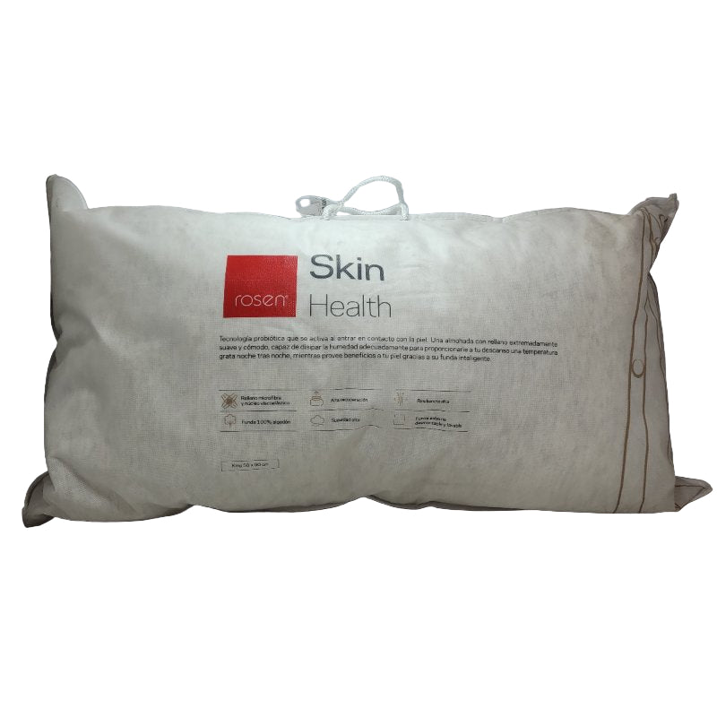 Almohada  Microfibra Y Nucleo Viscoelastico Rosen Skin+King Blanco 50x90 Cm