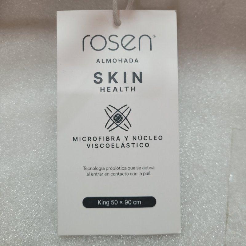Almohada  Microfibra Y Nucleo Viscoelastico Rosen Skin+King Blanco 50x90 Cm