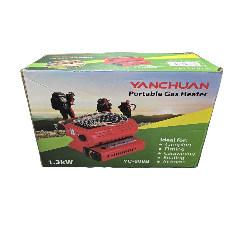 Calefactor Estufa A Gas Portatil Yanchuan Yc-808b Negro 1.3 Kw