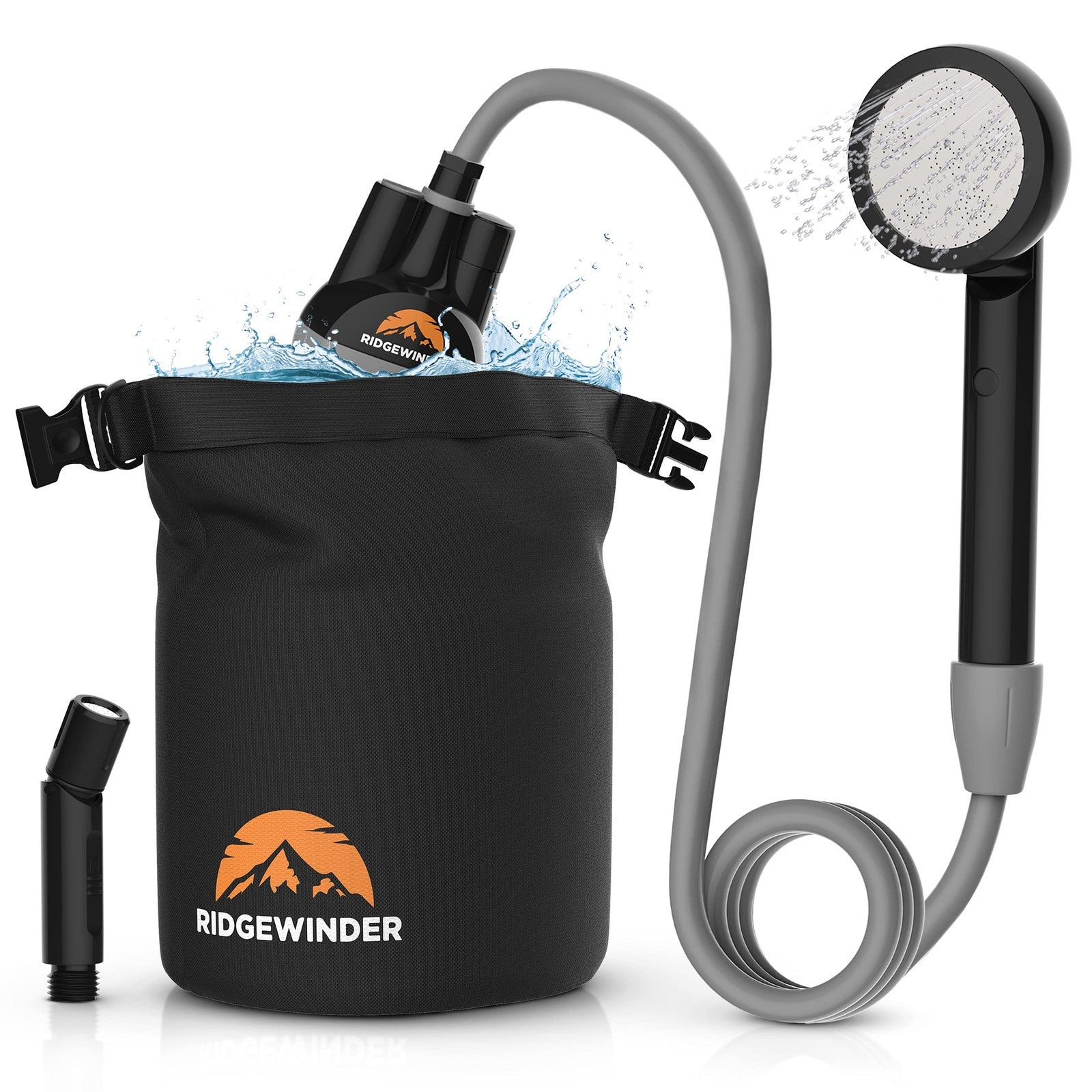 Ducha Portátil Recargable RidgeWinder Camping Shower - Negro