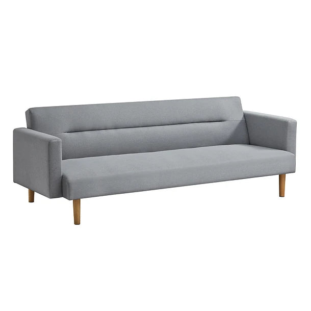 Futon Sofa Cama Klik Sara Lino Gris 3 Cuerpos