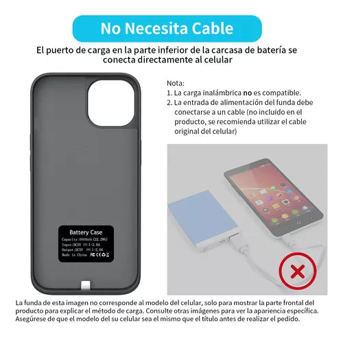 Cargador Carcasa Portatil Generico Apple 11 Negro