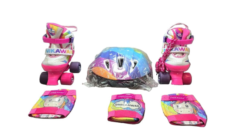 Set Patines Unickawaii Con Accesorios Ib-P100xs Rosado