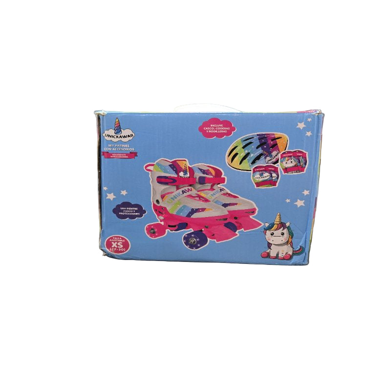 Set Patines Unickawaii Con Accesorios Ib-P100xs Rosado