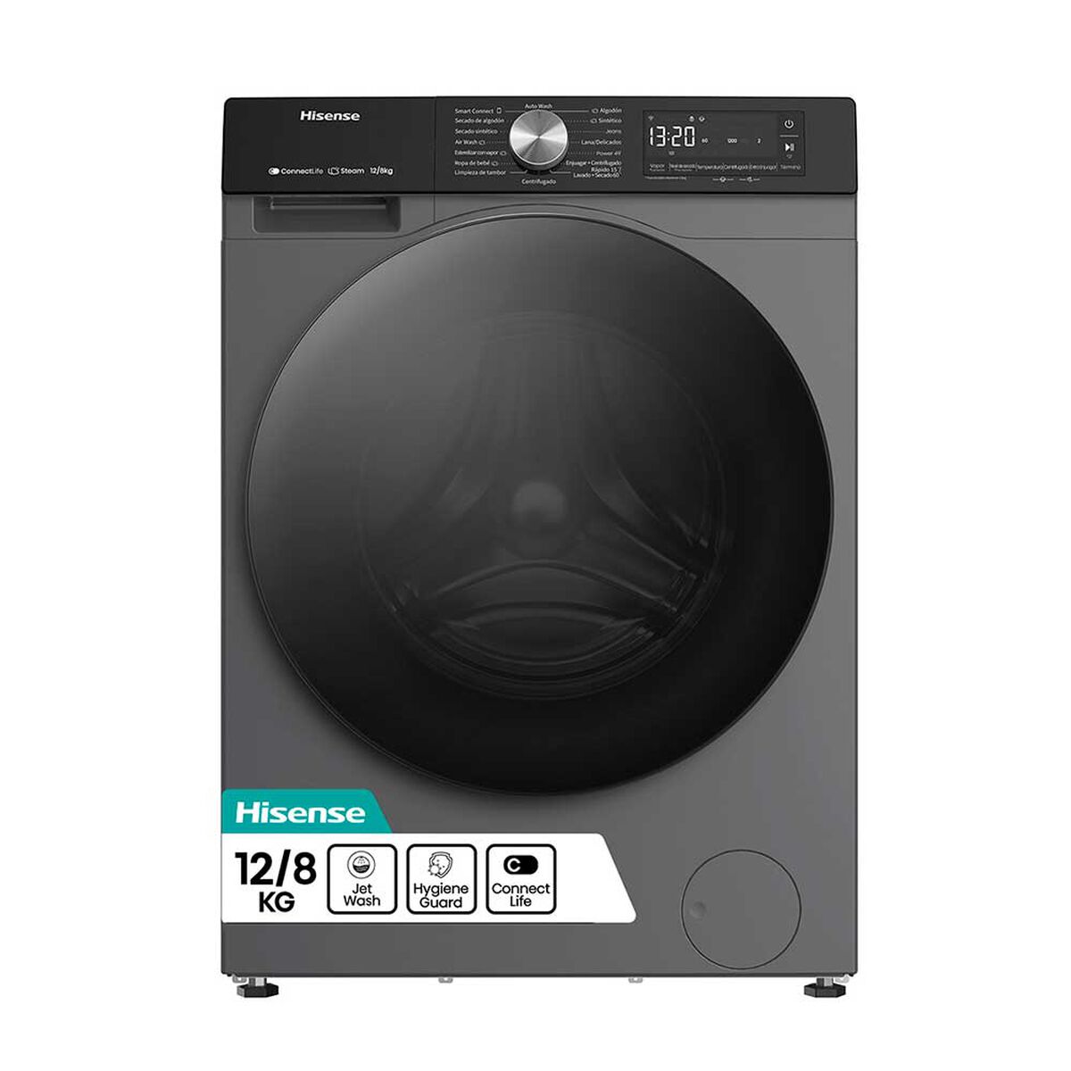 Lavadora Secadora Hisense WD3S124 12kg Lavado / 8kg Secado - Negro