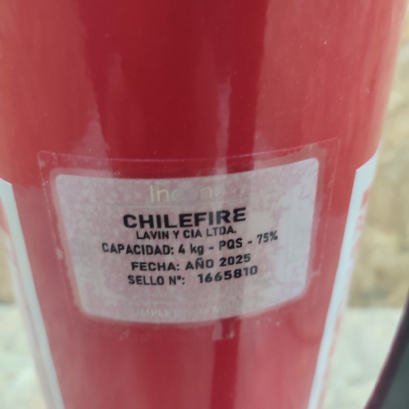Extintor Chilefire P.q.s 75% Rojo 6kg