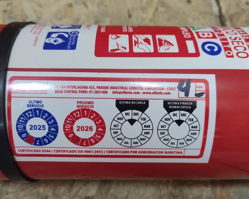Extintor Chilefire P.q.s 75% Rojo 6kg