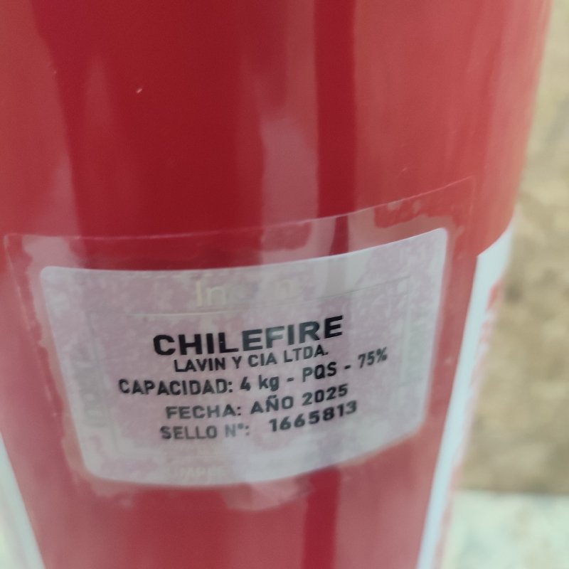 Extintor Chilefire P.q.s 75% Rojo 6kg