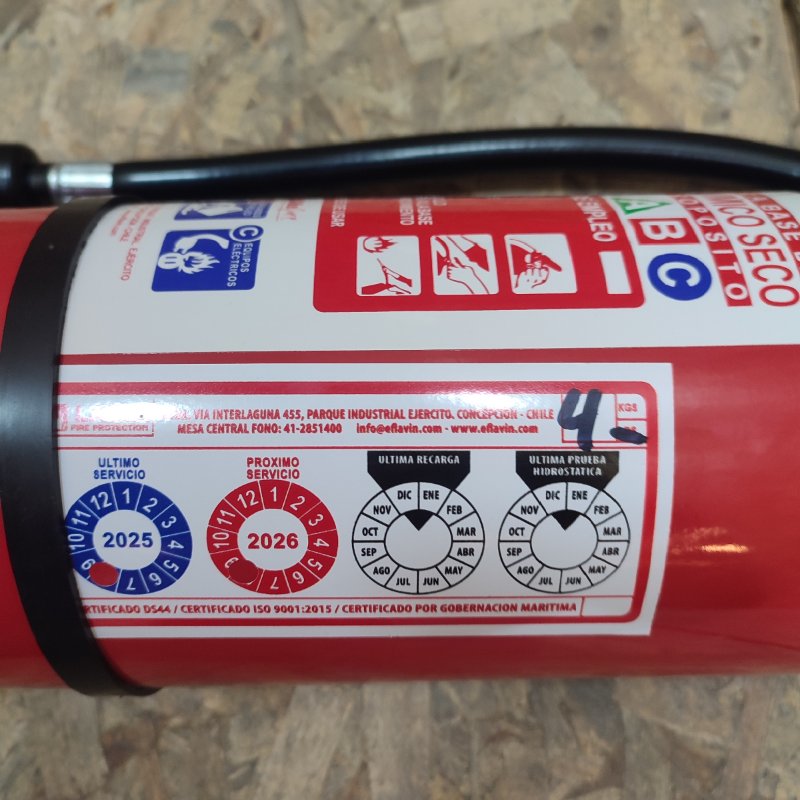 Extintor Chilefire P.q.s 75% Rojo 6kg