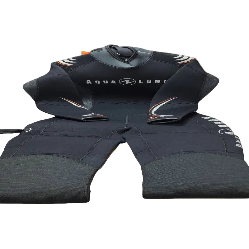 Traje De Buceo Aqua Lung Dive Mono 7mm Jumpsuit - Su262m Negro/Naranjo M (38) Femenino