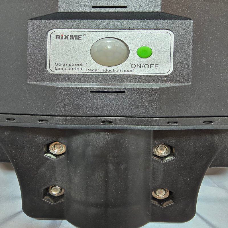 Foco Solar Led 1600w Grande Con Sensor Mov Control Y Soporte Rixme Negro 1600 W