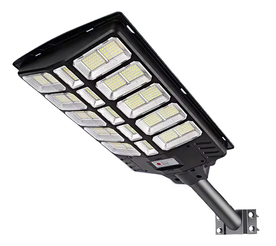 Foco Solar Led 1600w Grande Con Sensor Mov Control Y Soporte Rixme Negro 1600 W