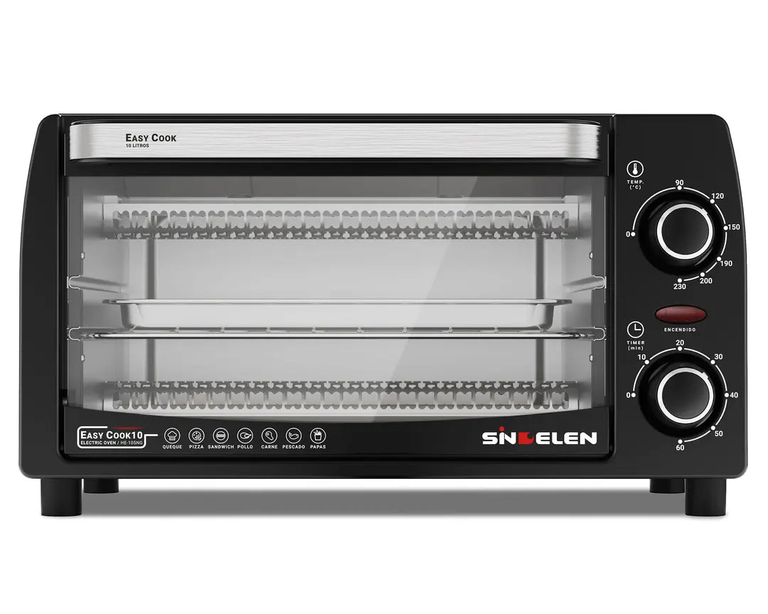 Horno Electrico Sindelen He-105ng • Easy Cook 10 Negro 10lt