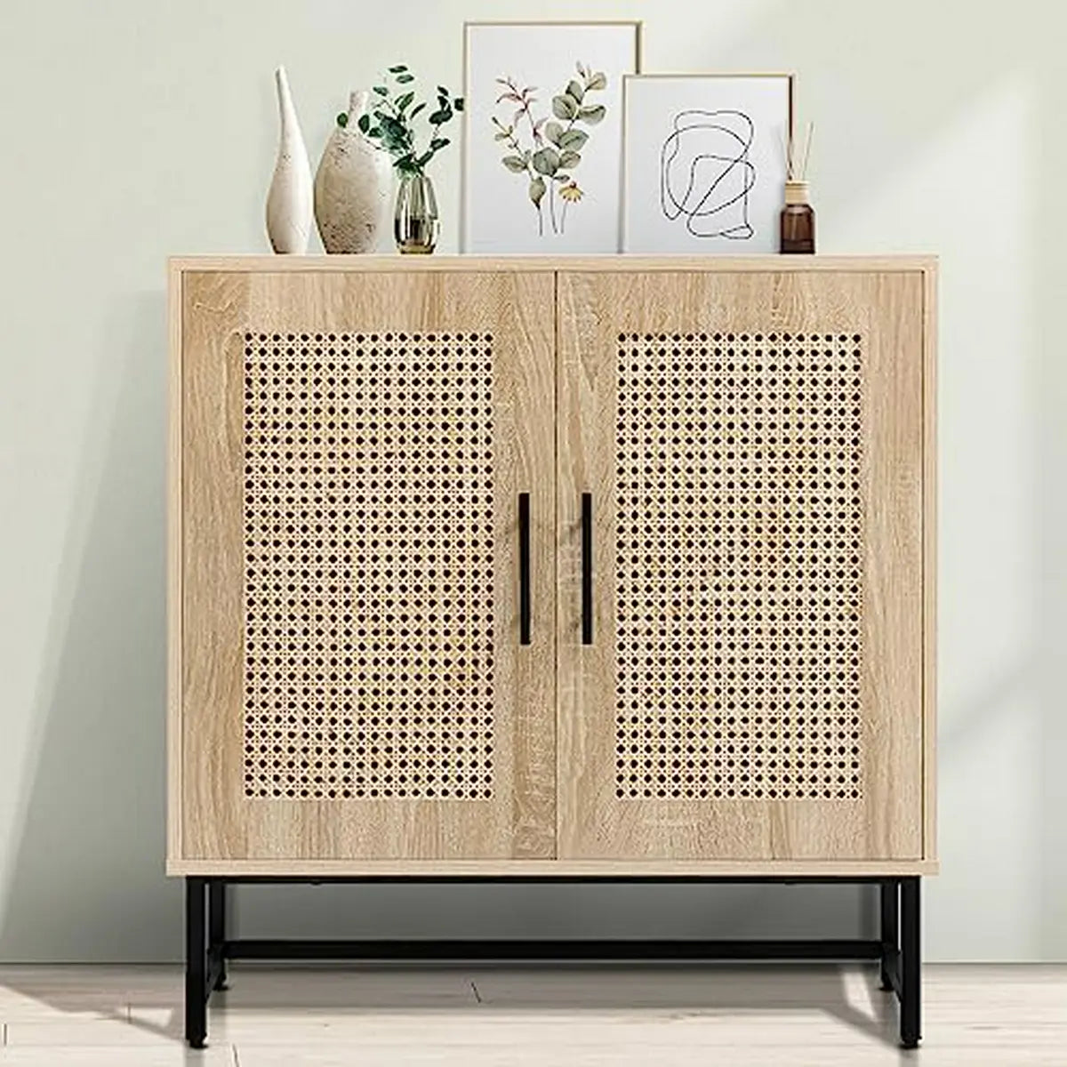 Aparador Rattan Nature con Base Metálica DeFabrica LFBR005 1A4