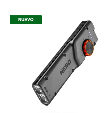 Linterna Tactica Recargable Nebo Edge 2k De Bolsillo Black 2000 Lumenes