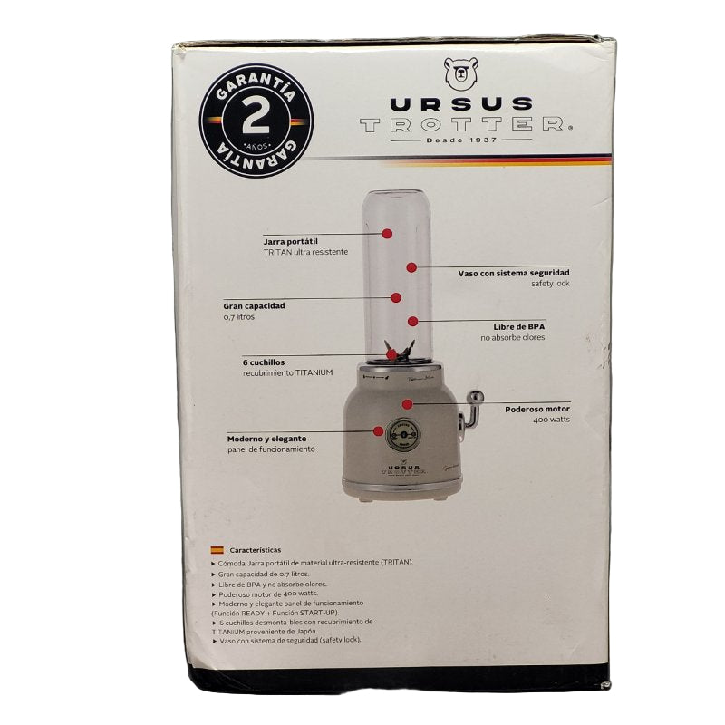 Batidora Personal Ursus Trotter Ut-Tritan 2 Go Blanco 0.7l