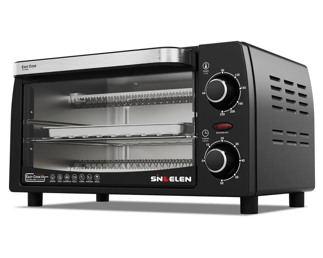 Horno Electrico Sindelen He-105ng • Easy Cook 10 Negro 10lt