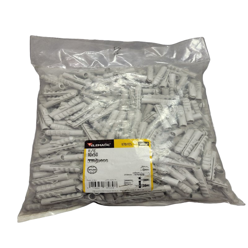 Taco De Expansion Nylon Elematic 8701105 E/E 10x50 Gris 500