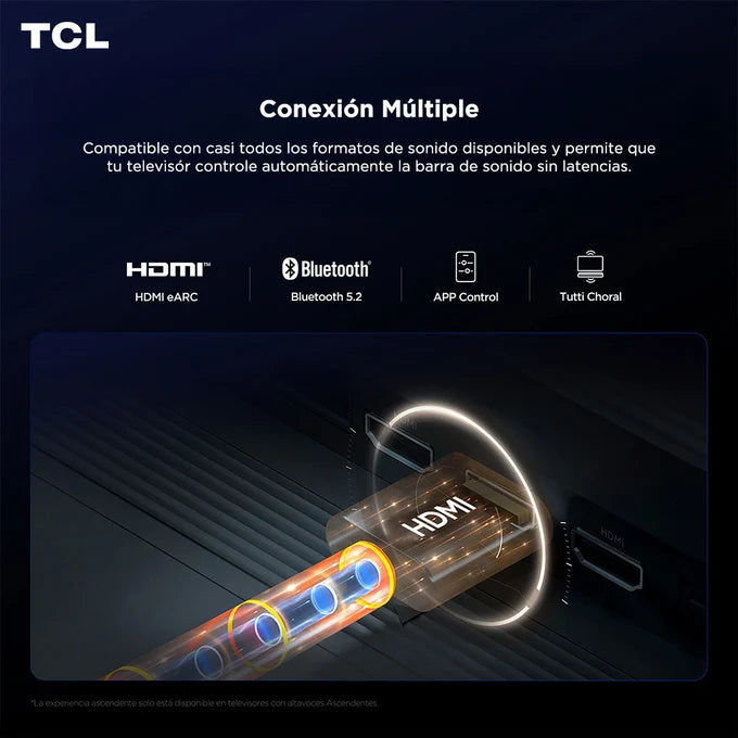 Barra de Sonido TCL S45H 2.0 con Dolby Audio