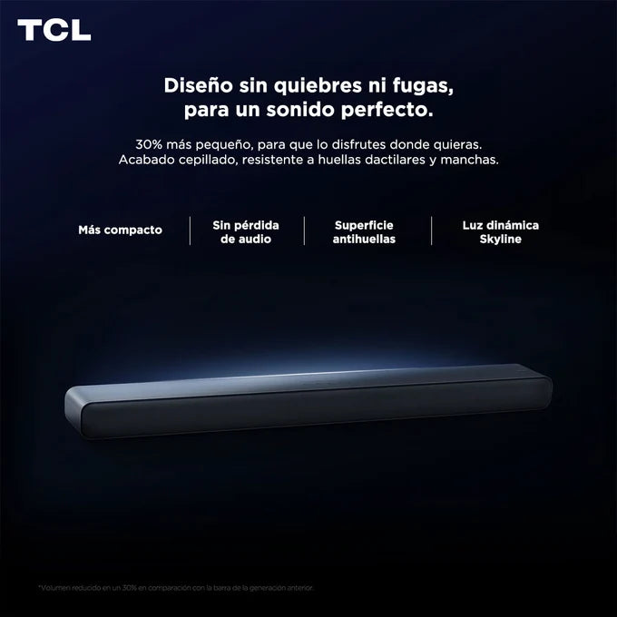 Barra de Sonido TCL S45H 2.0 con Dolby Audio