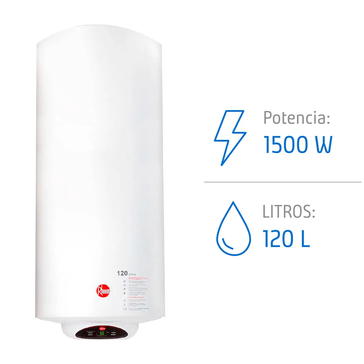 Termo Eléctrico Rheem TM-120R 120 Litros, Blanco