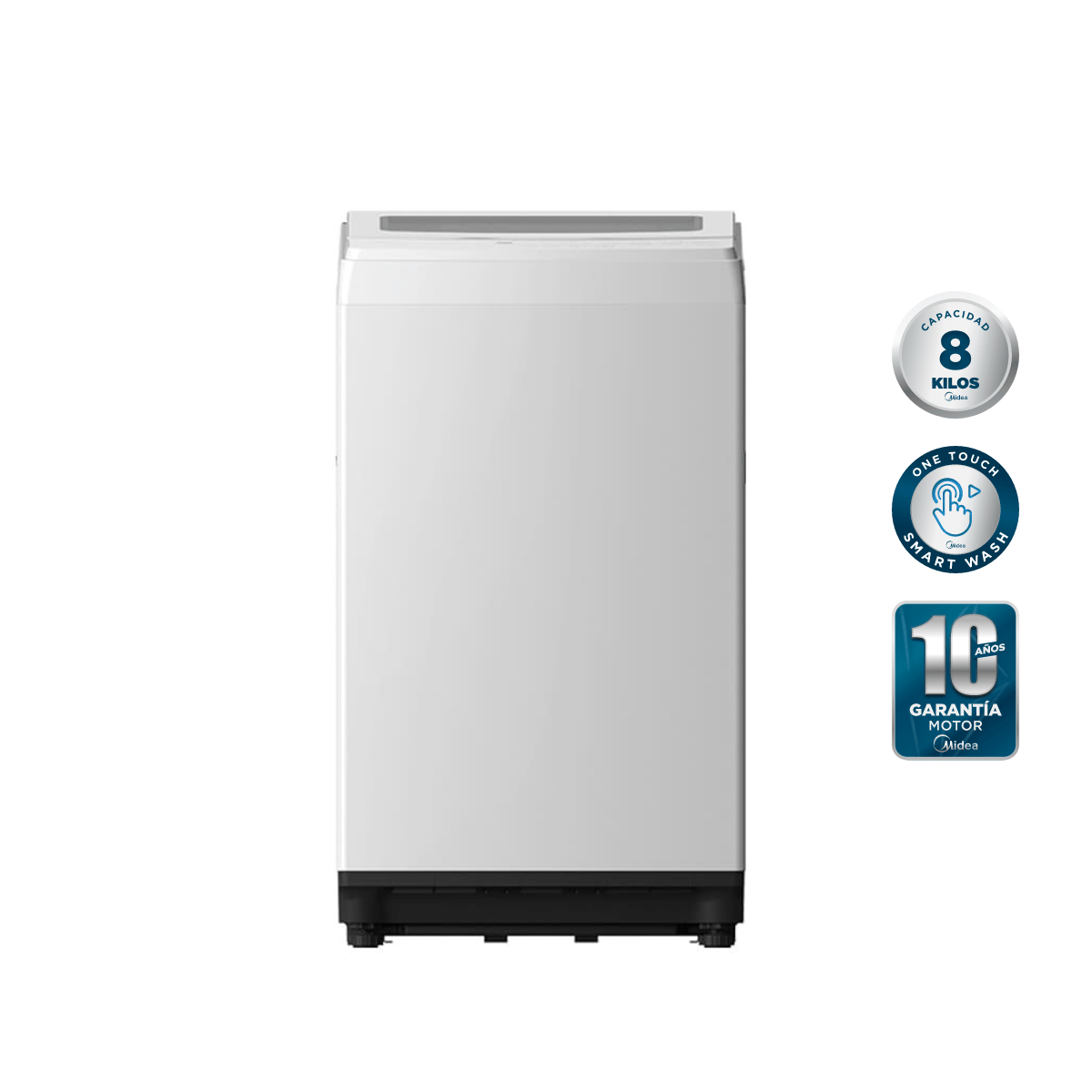 Lavadora Automatica Carga Superior Midea Mls-080Be04N Blanco 8Kg