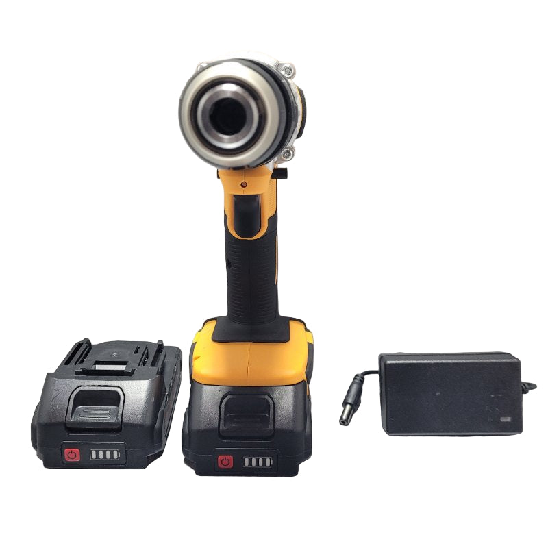 Taladro Inalámbrico Lernen Percutor 2 Baterías 13mm Amarillo 5