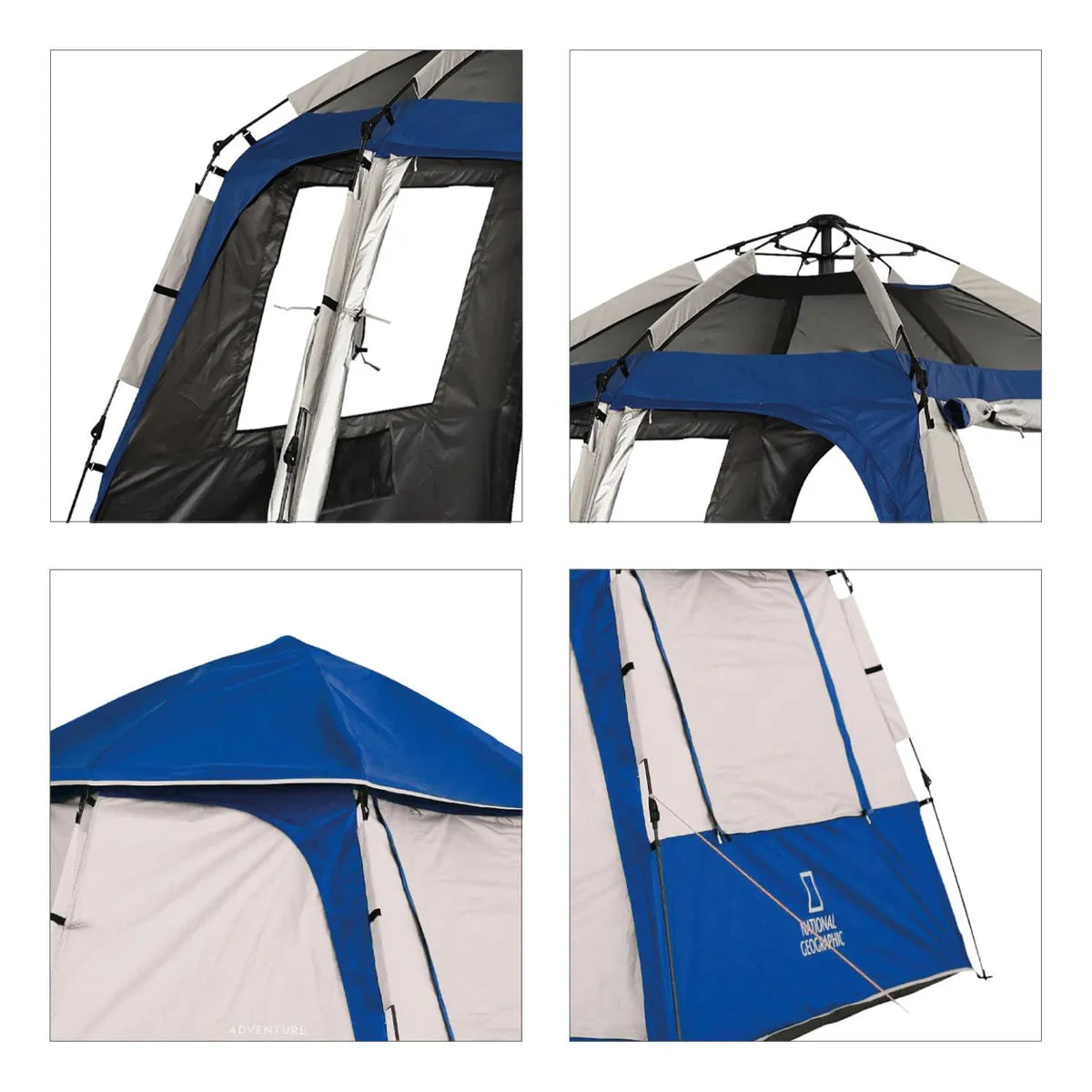 Carpa Camping Automática National Geographic Kootenay 6 Personas, Azul