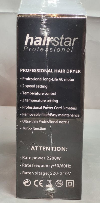 Secador De Pelo Hairstar 9900-Promax Negro 2200w