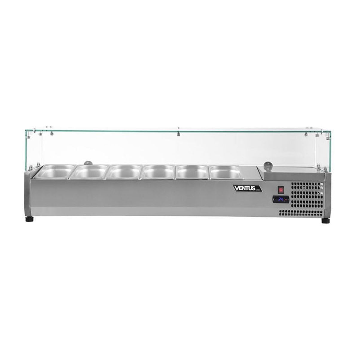 Salad Bar Sobremesa 6 Depósitos Ventus SZB-6 Acero Inoxidable 1500W